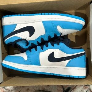 White/ Powder Blue Air Jordan 1 Low